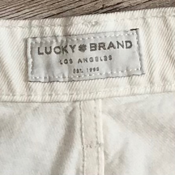Lucky Brand Mid Rise Mini Skirt White Jean Sz 28 - Picture 5 of 10